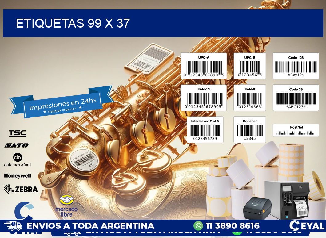 ETIQUETAS 99 x 37