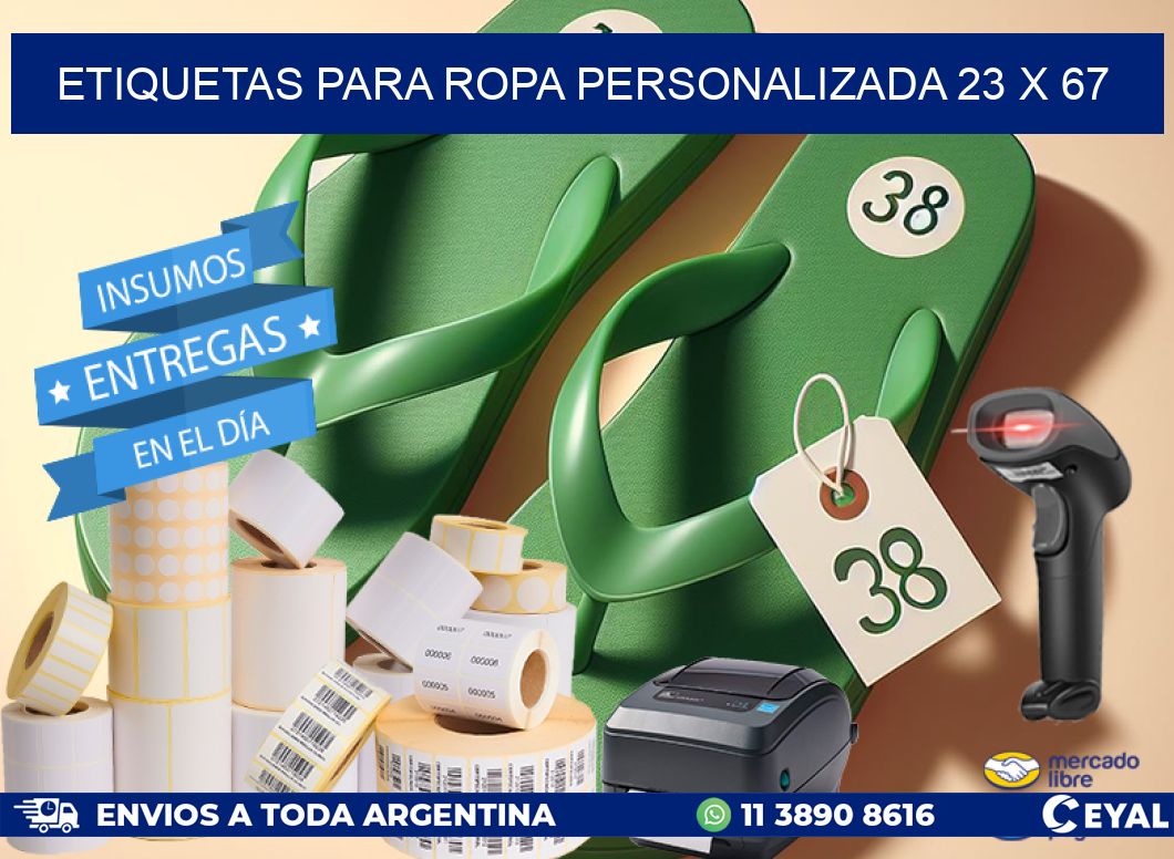ETIQUETAS PARA ROPA PERSONALIZADA 23 x 67