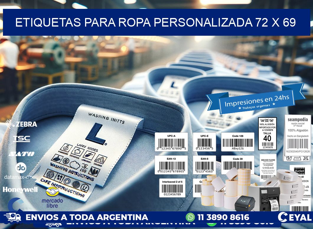 ETIQUETAS PARA ROPA PERSONALIZADA 72 x 69