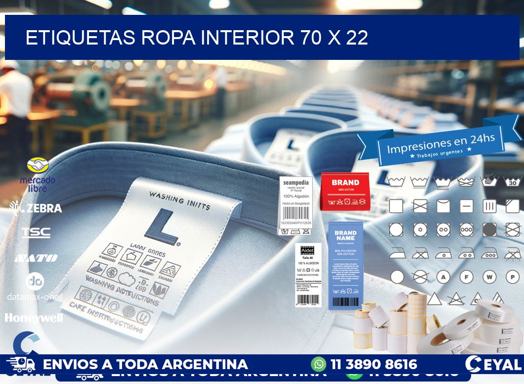 ETIQUETAS ROPA INTERIOR 70 x 22