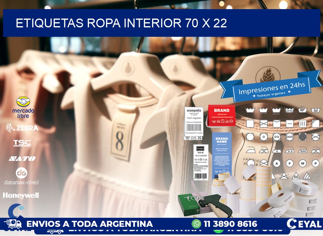ETIQUETAS ROPA INTERIOR 70 x 22
