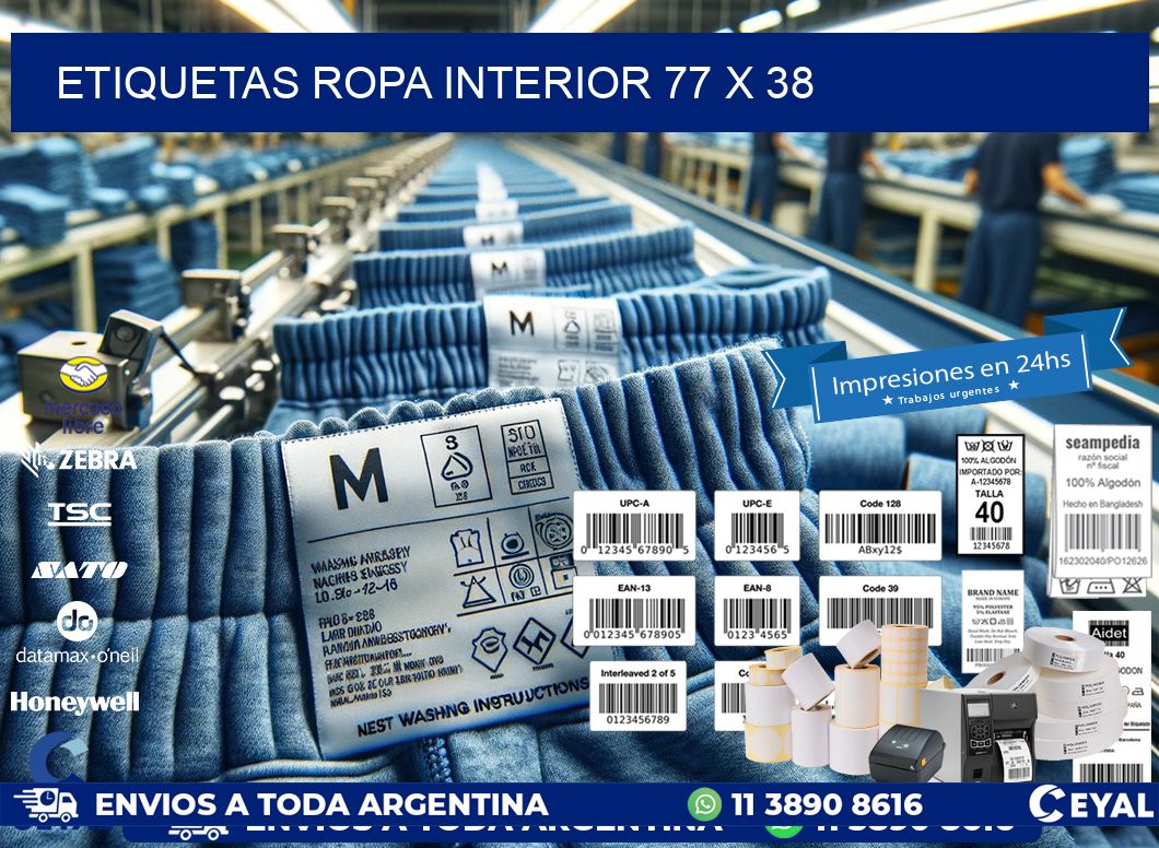ETIQUETAS ROPA INTERIOR 77 x 38