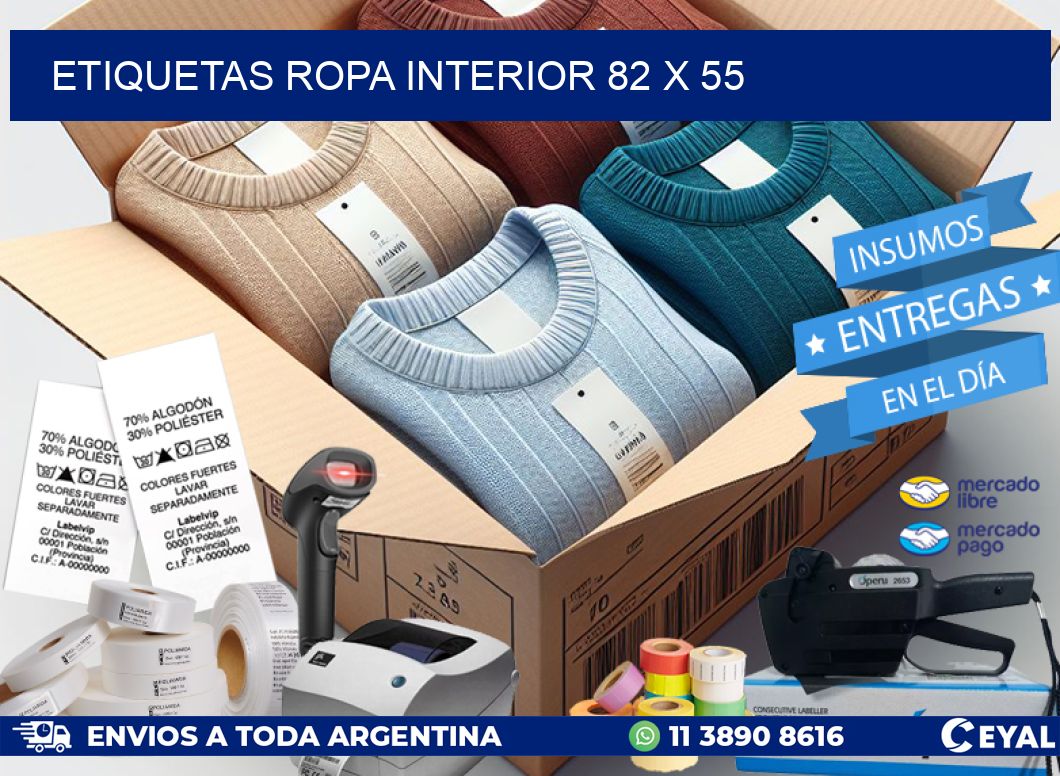 ETIQUETAS ROPA INTERIOR 82 x 55