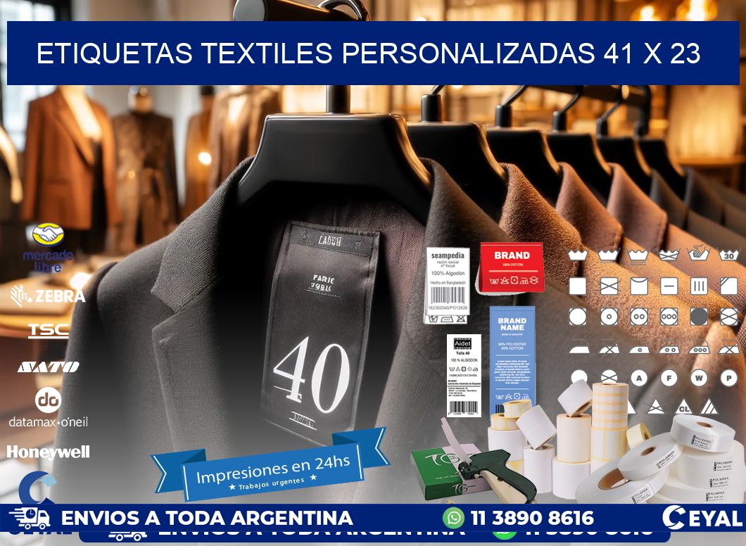 ETIQUETAS TEXTILES PERSONALIZADAS 41 x 23