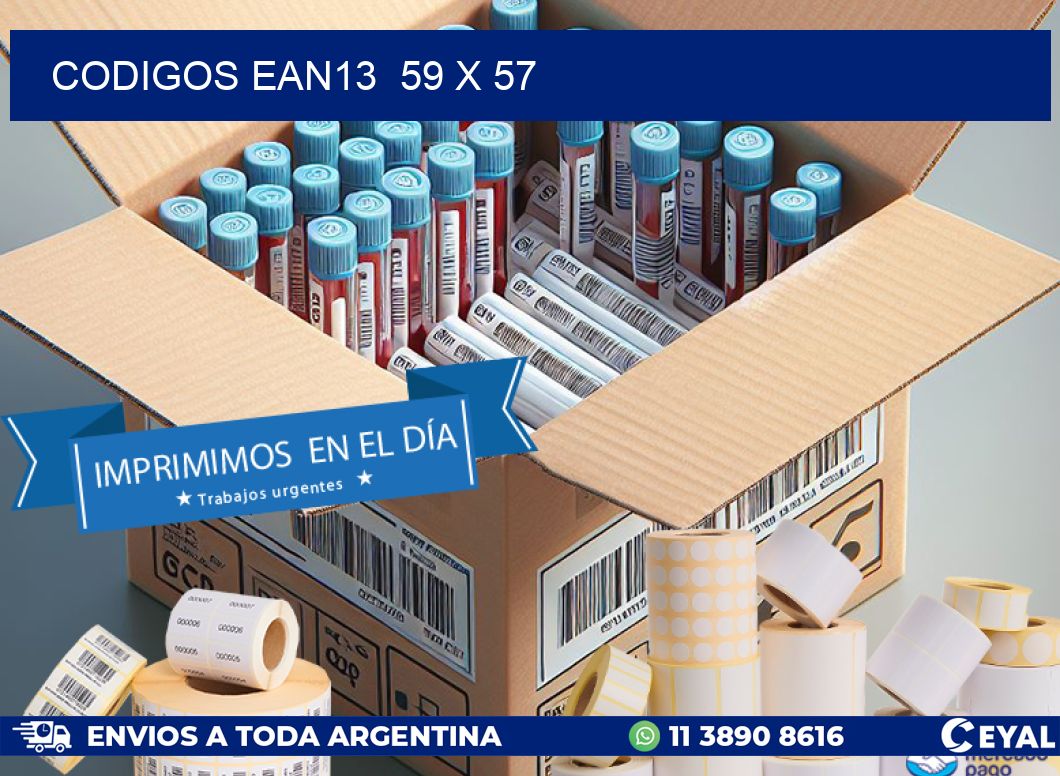 CODIGOS EAN13  59 x 57