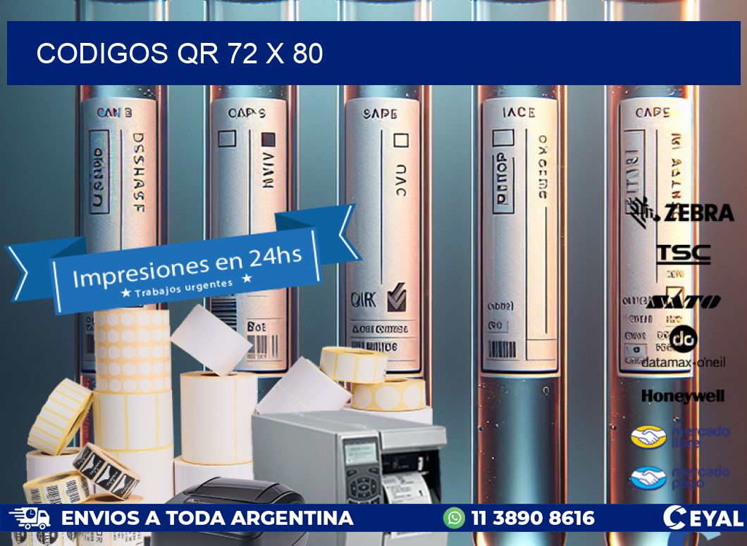 CODIGOS QR 72 x 80