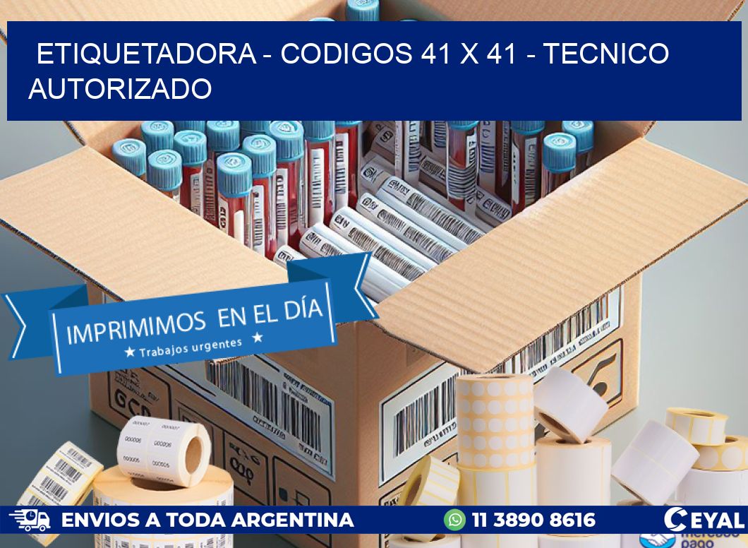 ETIQUETADORA - CODIGOS 41 x 41 - TECNICO AUTORIZADO