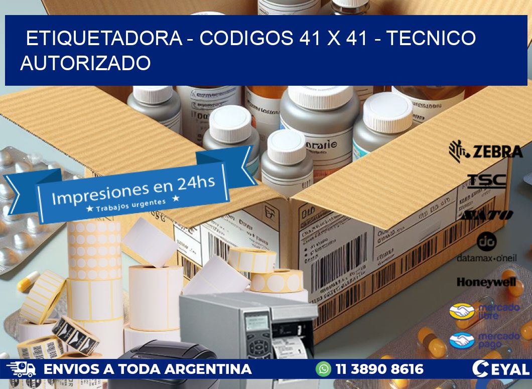 ETIQUETADORA – CODIGOS 41 x 41 – TECNICO AUTORIZADO