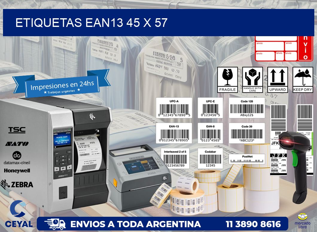 ETIQUETAS EAN13 45 x 57