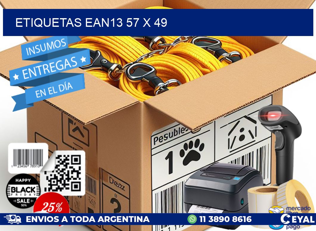 ETIQUETAS EAN13 57 x 49