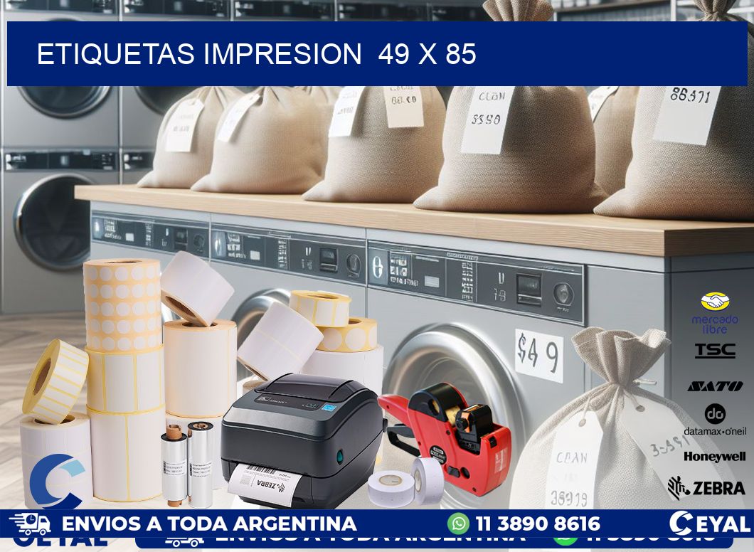 ETIQUETAS IMPRESION  49 x 85