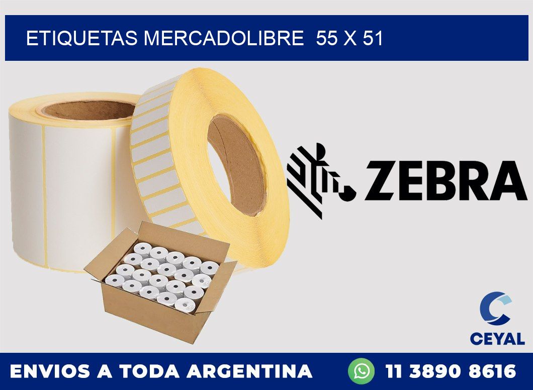 ETIQUETAS MERCADOLIBRE  55 x 51