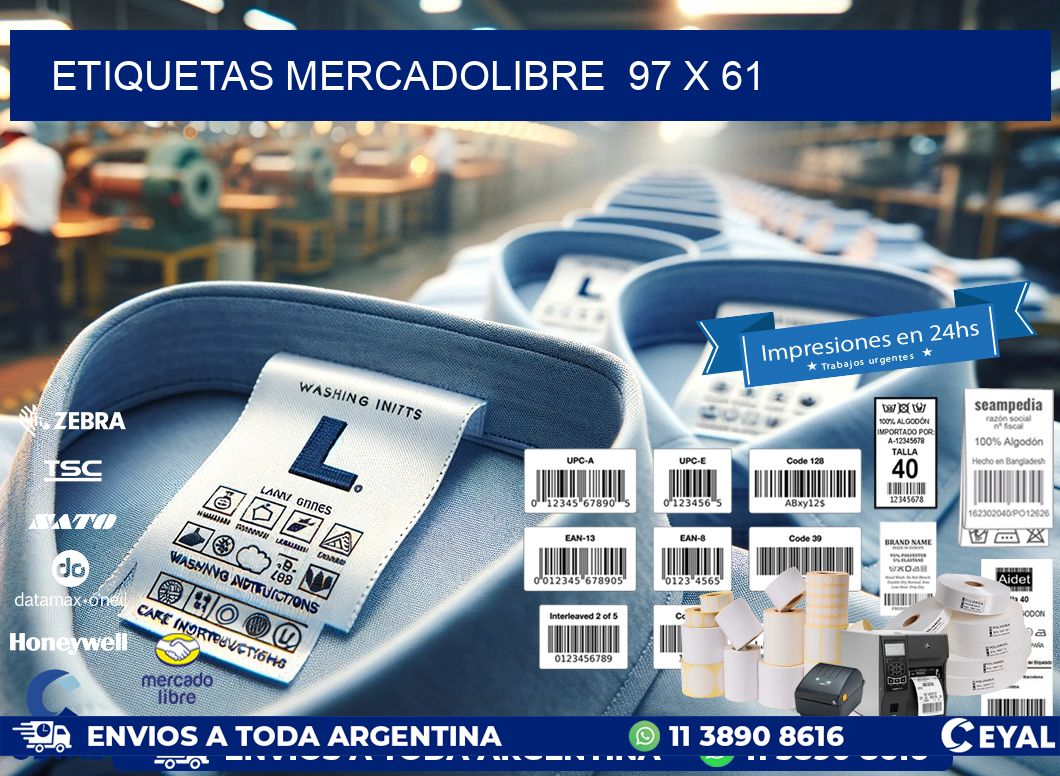 ETIQUETAS MERCADOLIBRE  97 x 61