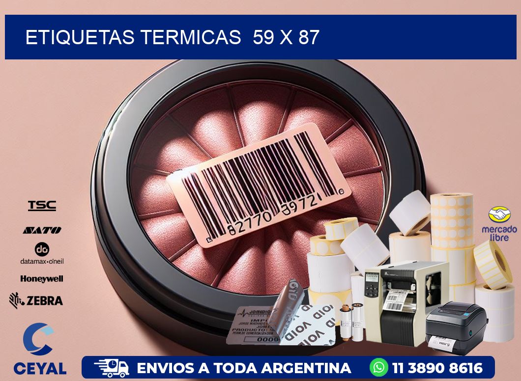 ETIQUETAS TERMICAS  59 x 87