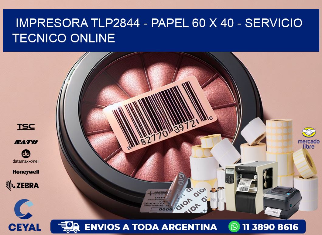 IMPRESORA TLP2844 - PAPEL 60 x 40 - SERVICIO TECNICO ONLINE