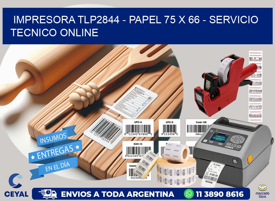 IMPRESORA TLP2844 - PAPEL 75 x 66 - SERVICIO TECNICO ONLINE