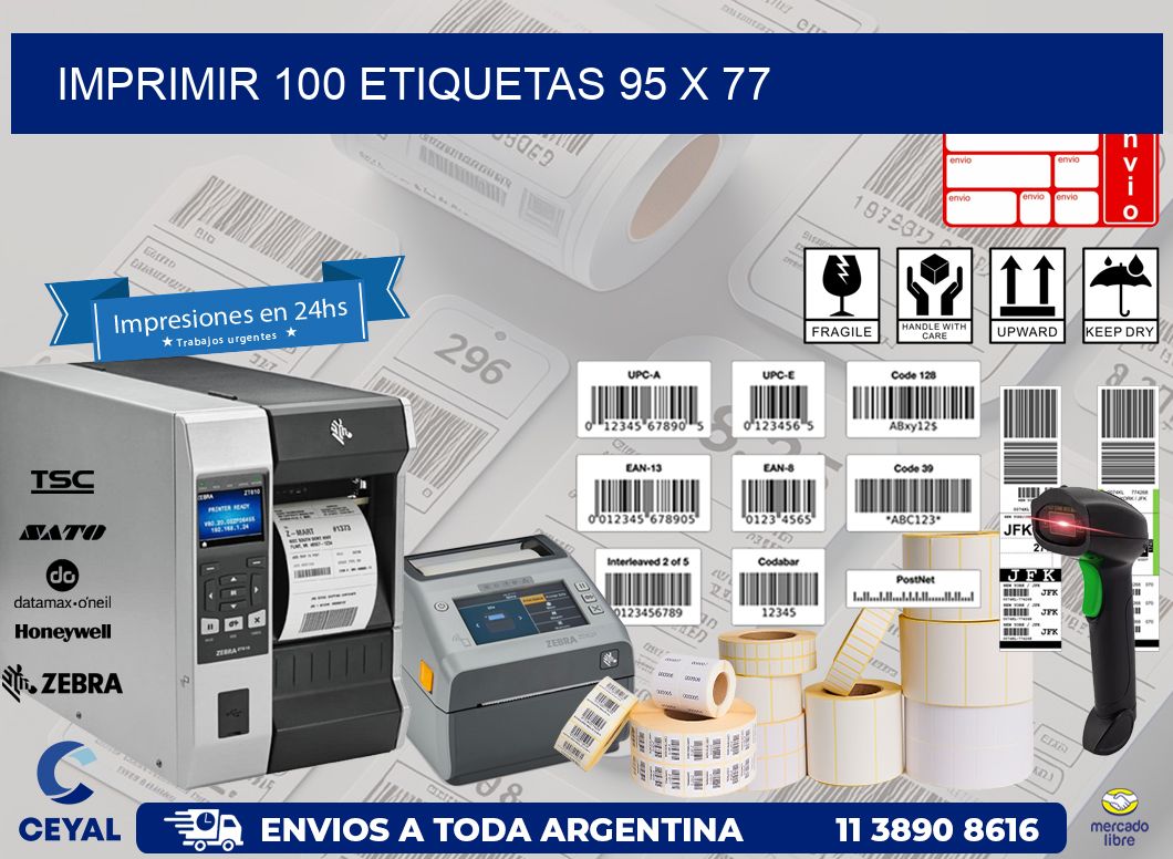 IMPRIMIR 100 ETIQUETAS 95 x 77