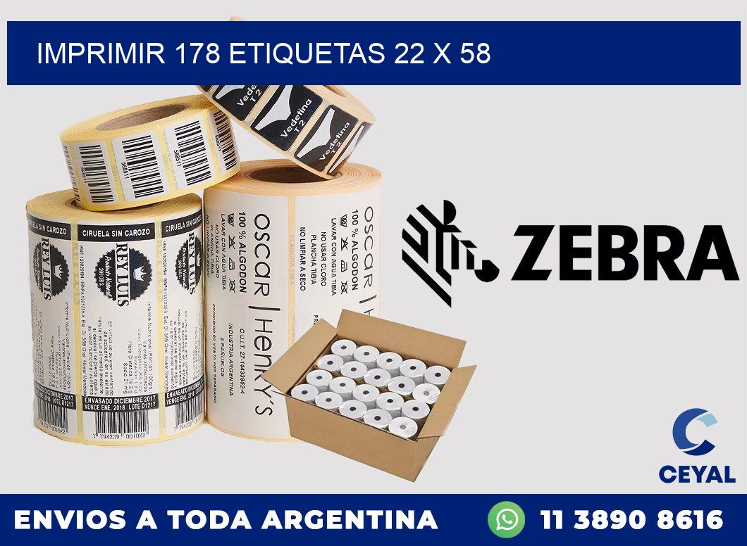 IMPRIMIR 178 ETIQUETAS 22 x 58