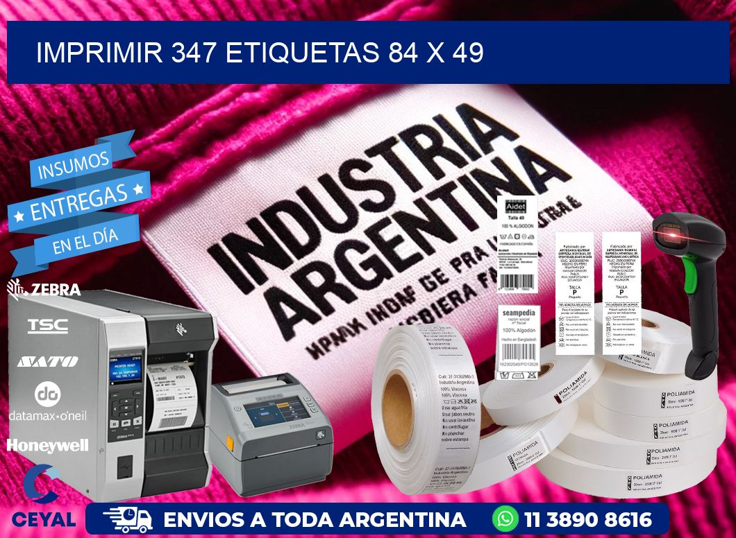 IMPRIMIR 347 ETIQUETAS 84 x 49