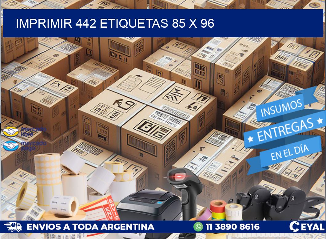 IMPRIMIR 442 ETIQUETAS 85 x 96