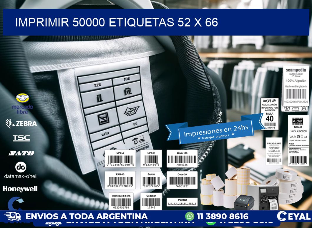 IMPRIMIR 50000 ETIQUETAS 52 x 66