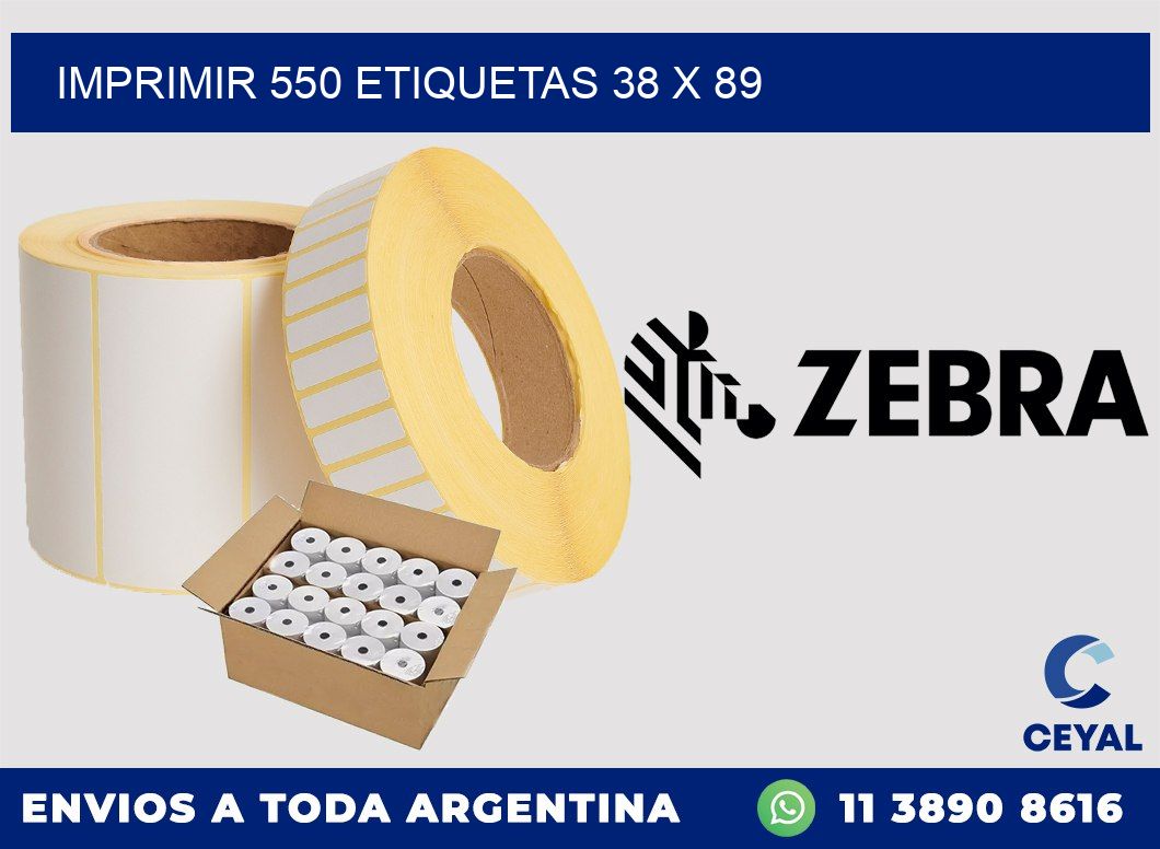 IMPRIMIR 550 ETIQUETAS 38 x 89
