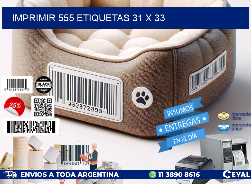 IMPRIMIR 555 ETIQUETAS 31 x 33