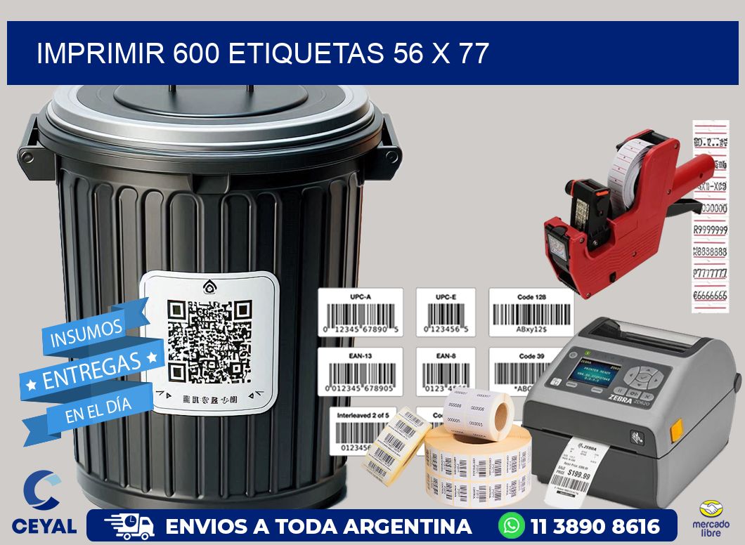 IMPRIMIR 600 ETIQUETAS 56 x 77
