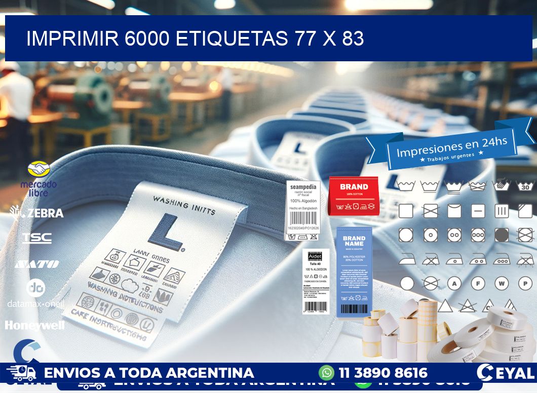 IMPRIMIR 6000 ETIQUETAS 77 x 83