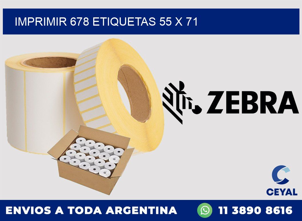 IMPRIMIR 678 ETIQUETAS 55 x 71