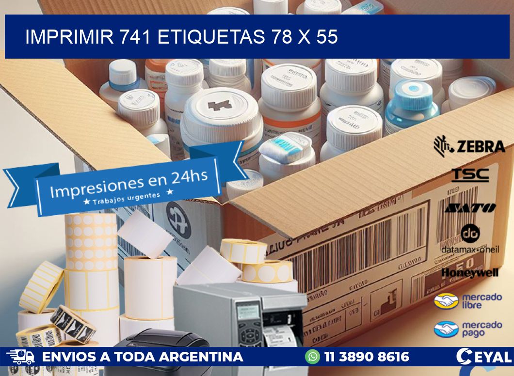 IMPRIMIR 741 ETIQUETAS 78 x 55