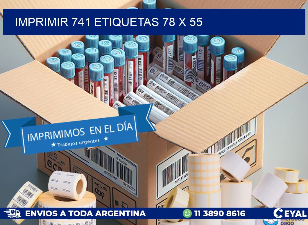 IMPRIMIR 741 ETIQUETAS 78 x 55
