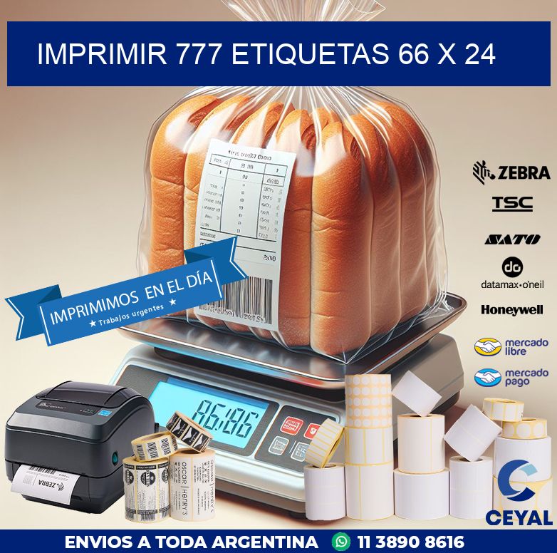 IMPRIMIR 777 ETIQUETAS 66 x 24