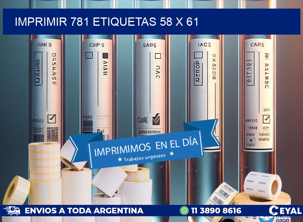 IMPRIMIR 781 ETIQUETAS 58 x 61