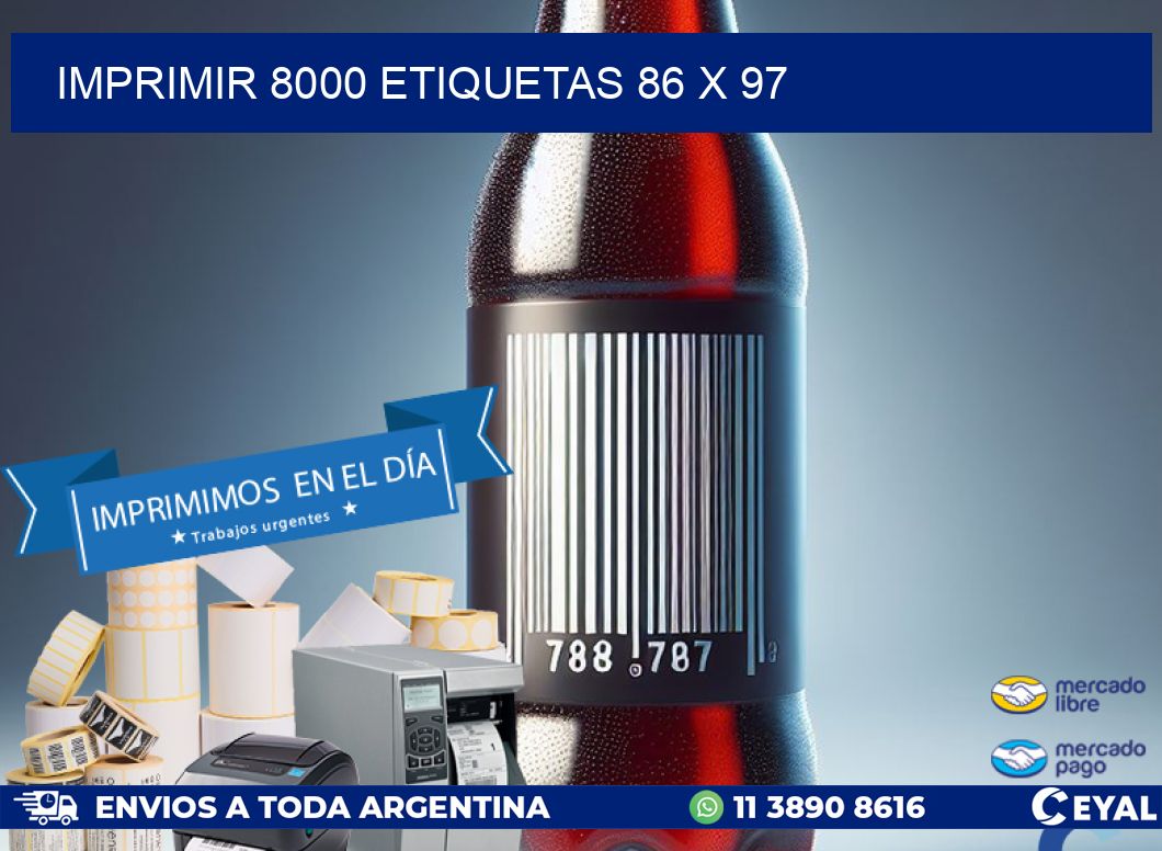 IMPRIMIR 8000 ETIQUETAS 86 x 97