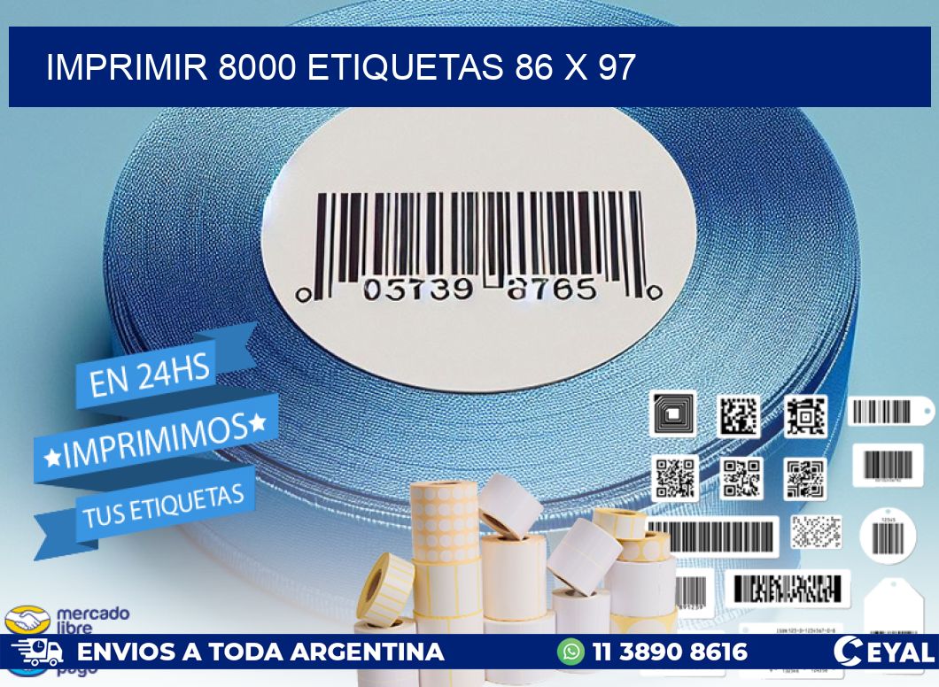 IMPRIMIR 8000 ETIQUETAS 86 x 97