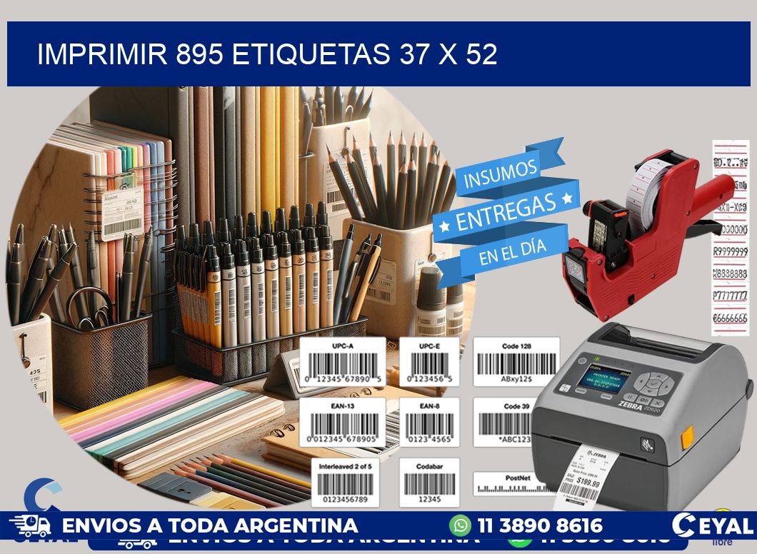 IMPRIMIR 895 ETIQUETAS 37 x 52