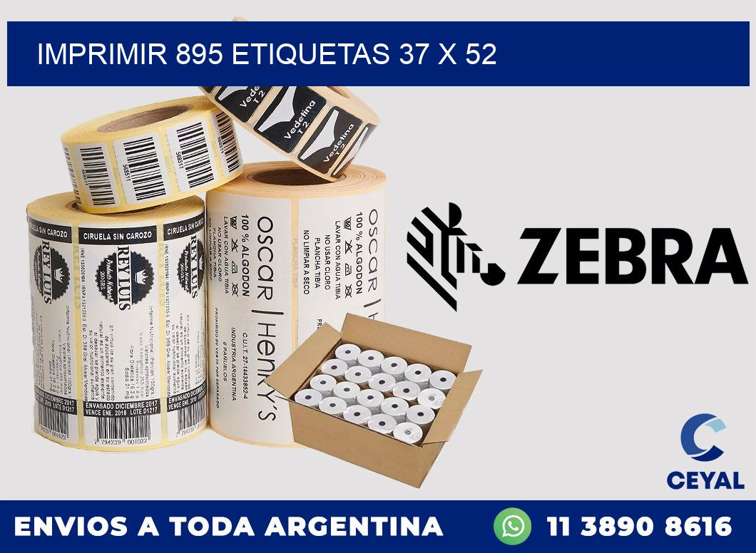 IMPRIMIR 895 ETIQUETAS 37 x 52