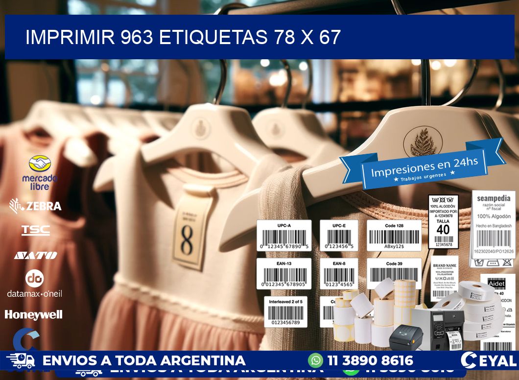 IMPRIMIR 963 ETIQUETAS 78 x 67