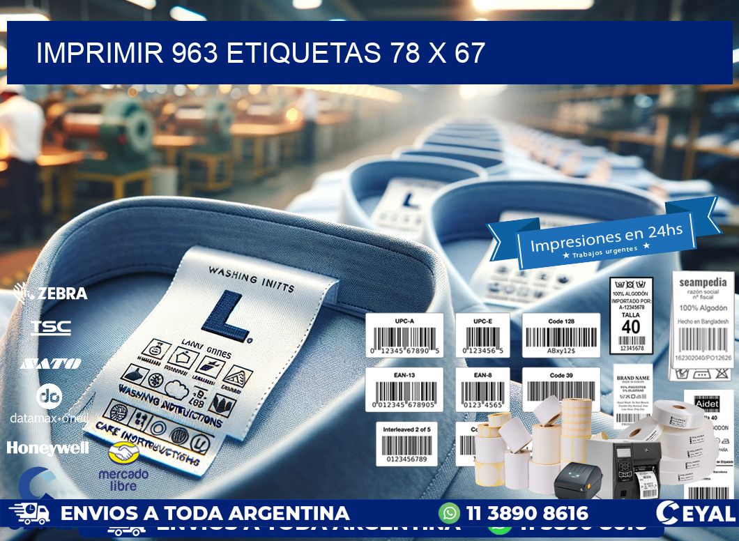IMPRIMIR 963 ETIQUETAS 78 x 67