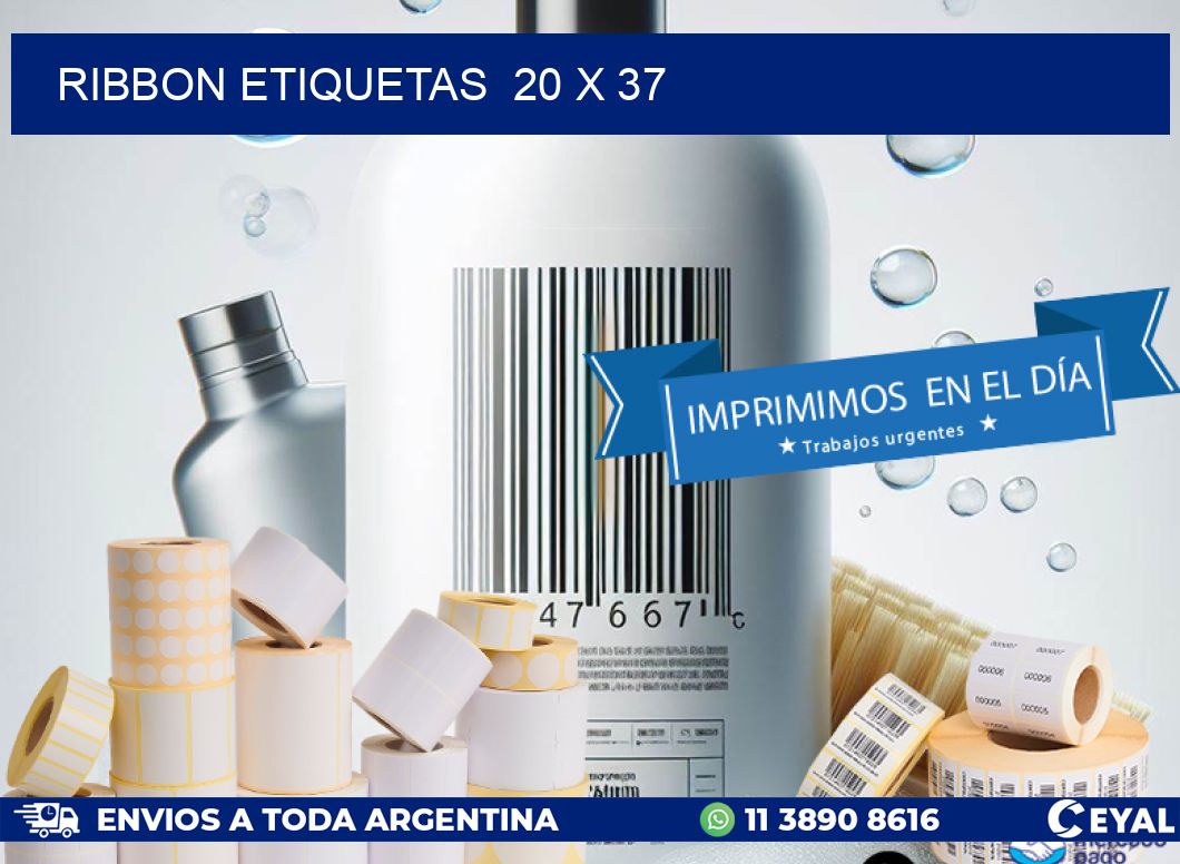 RIBBON ETIQUETAS  20 x 37