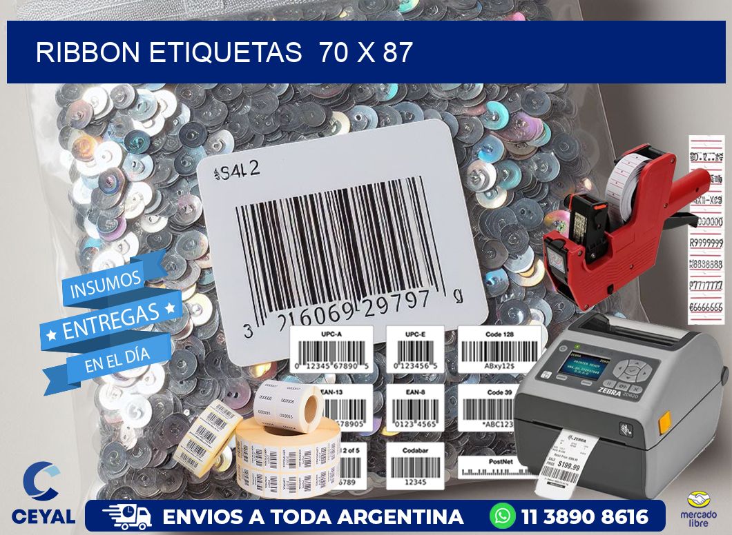 RIBBON ETIQUETAS  70 x 87