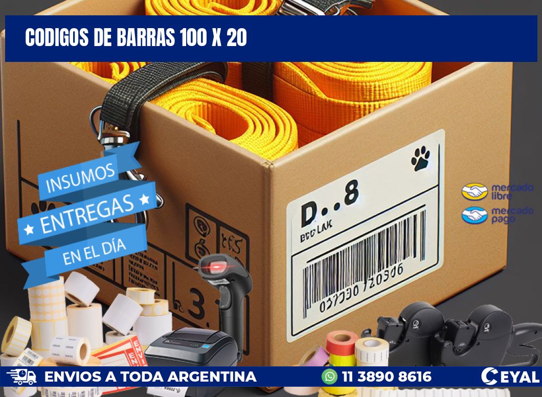 codigos de barras 100 x 20