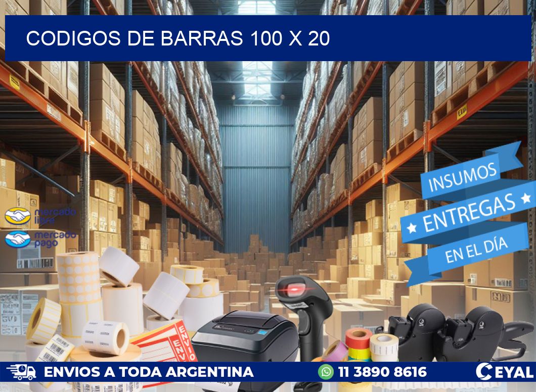 codigos de barras 100 x 20