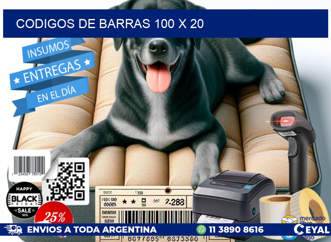 codigos de barras 100 x 20