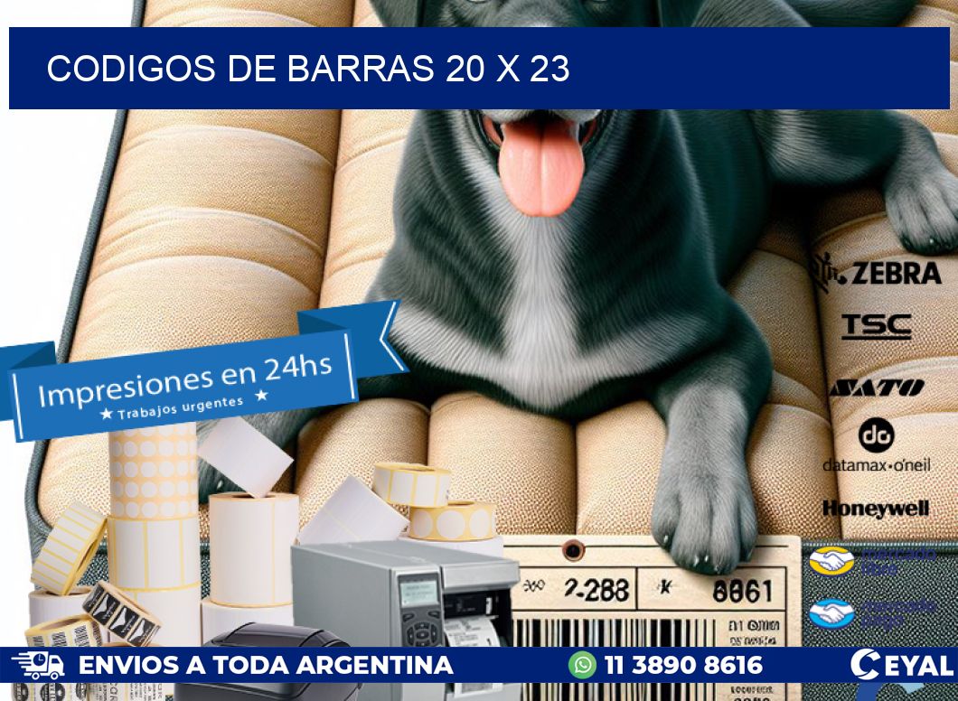 codigos de barras 20 x 23