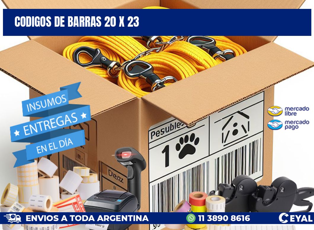 codigos de barras 20 x 23