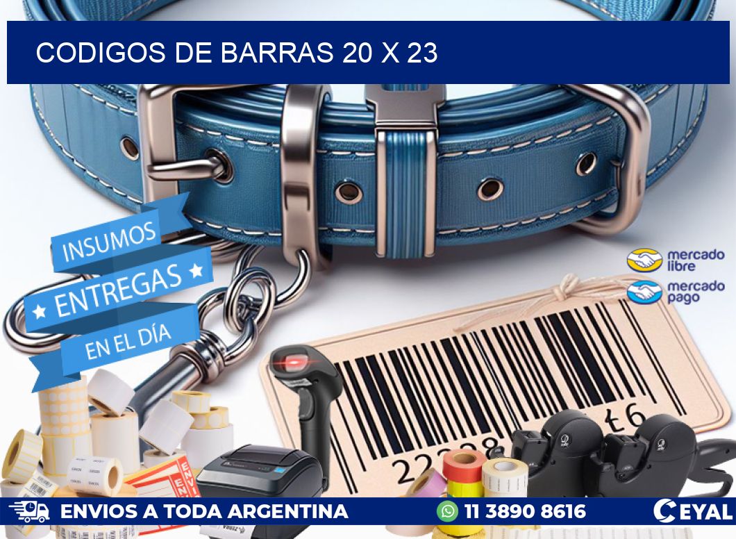 codigos de barras 20 x 23