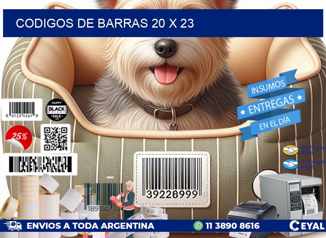 codigos de barras 20 x 23