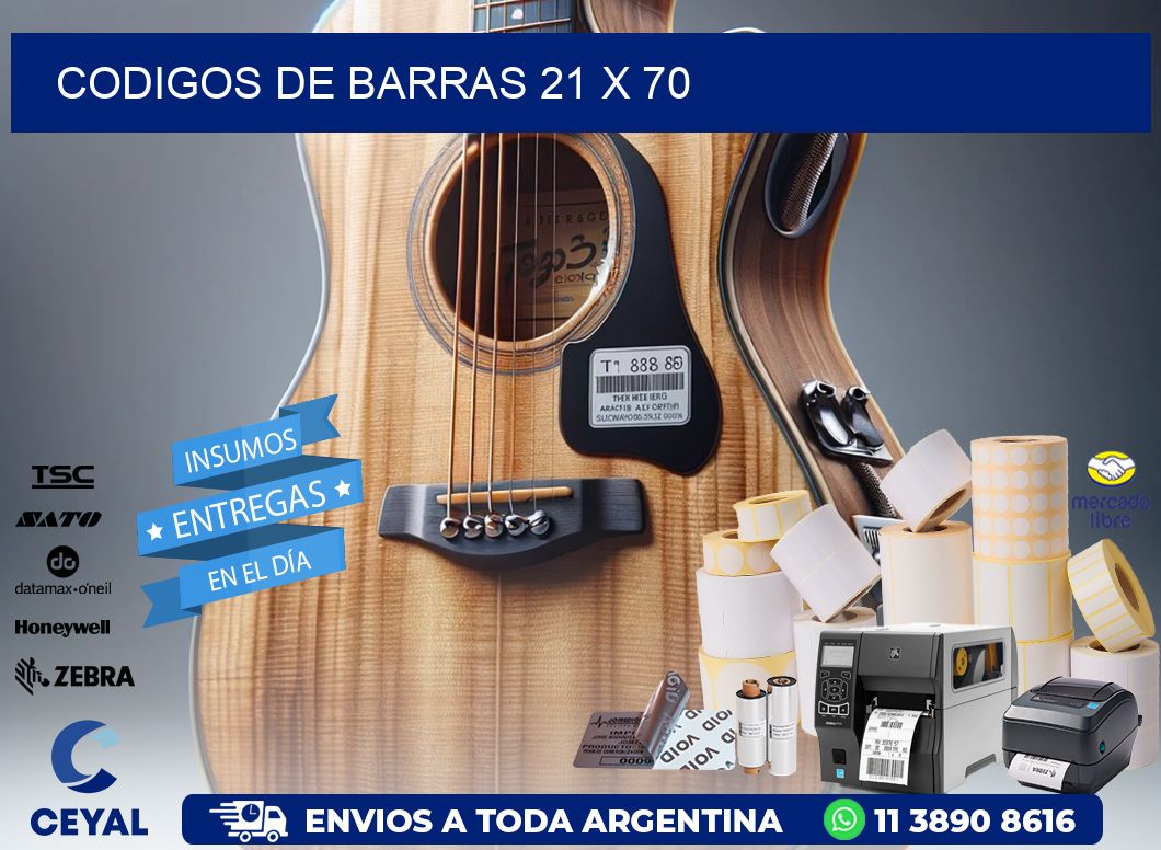 codigos de barras 21 x 70